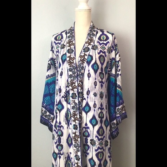 Soft Surroundings Kimono Robe Pockets - Picture 2 of 11